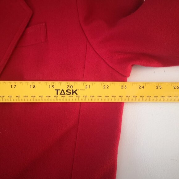 Liz Sport Red 100% Wool Fully Lined Blazer / Coat - Picture 9 of 12